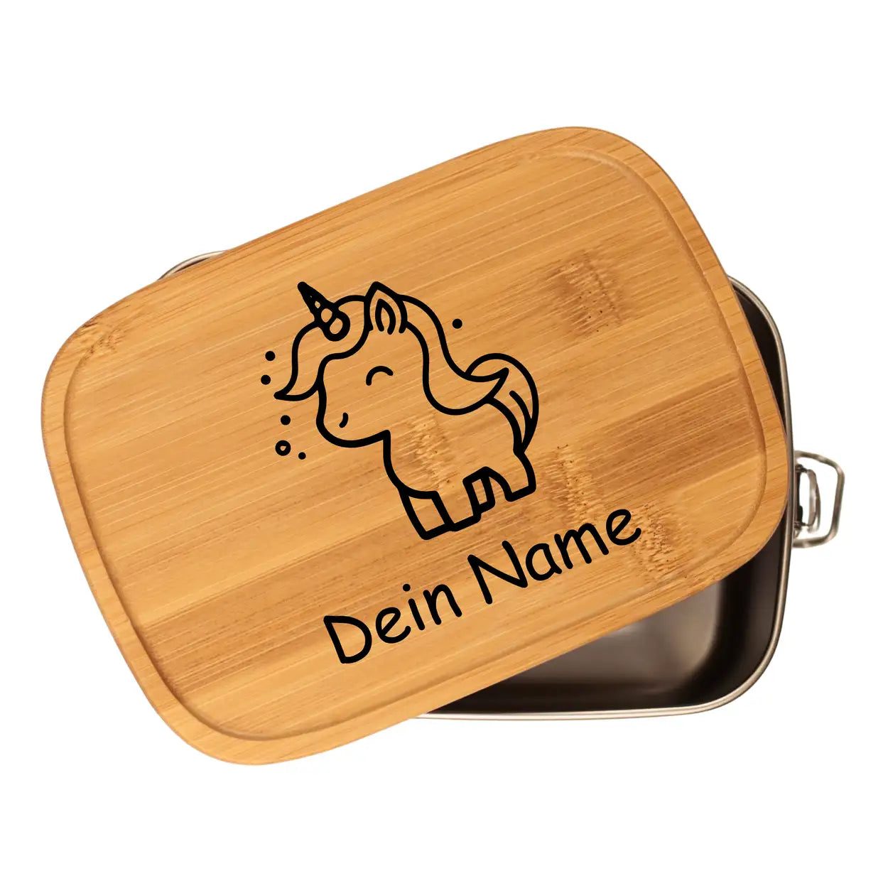 Brotdose Edelstahl | Einhorn | personalisiert Lunchbox Druckerino   