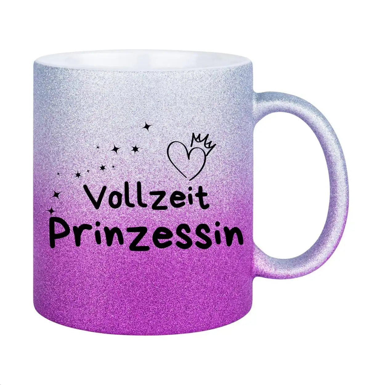 Glitzertasse - Vollzeit Prinzessin Glitzertassen Druckerino   