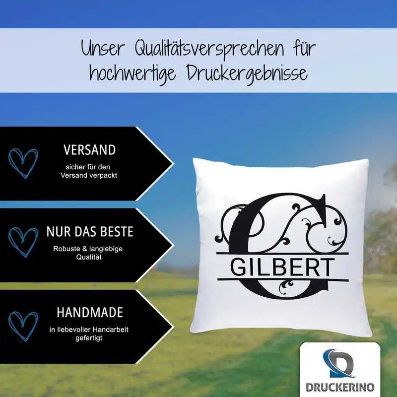 Namenskissen | Motiv 1 | Gilbert Geschenkideen