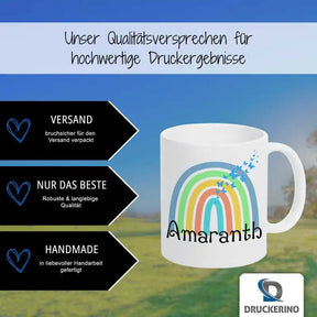 Keramik Namenstasse | Motiv 4 | Amaranth Geschenkideen