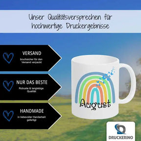 Keramik Namenstasse | Motiv 4 | August Geschenkideen