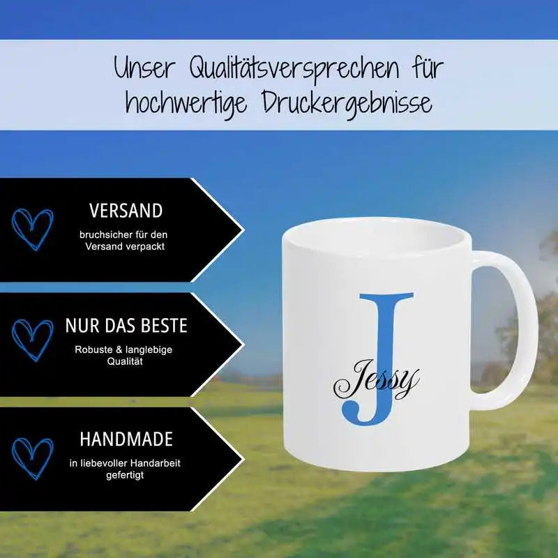 Keramik Namenstasse | Motiv 3 | Jessy Geschenkideen