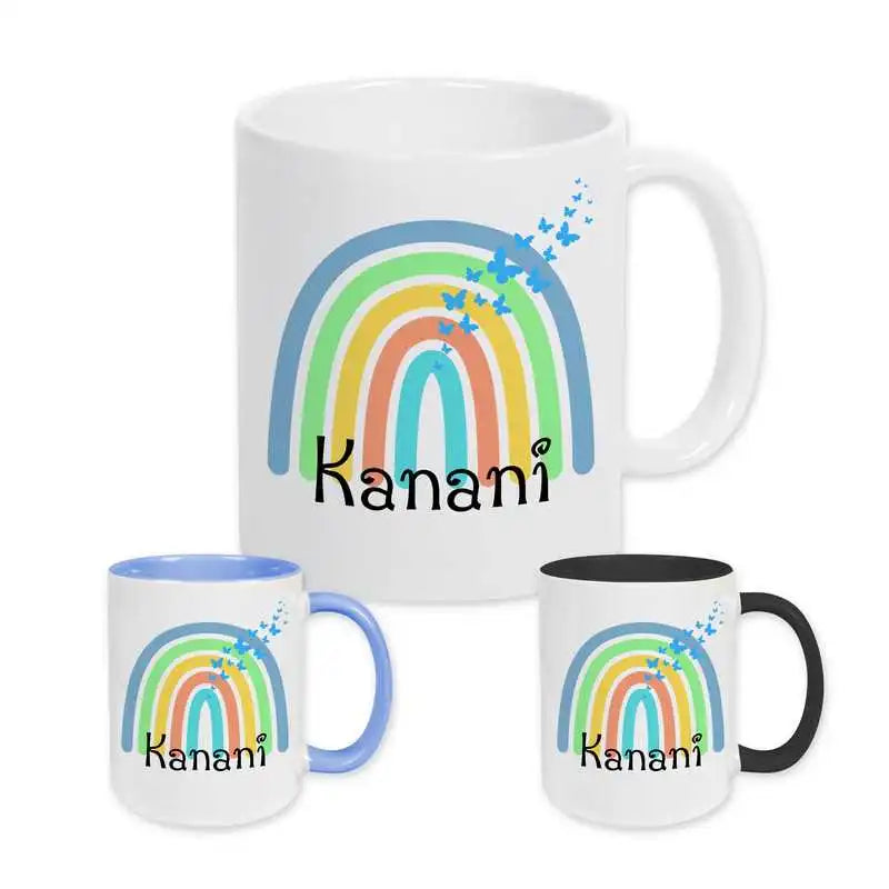 Keramik Namenstasse | Motiv 4 | Kanani Weiß Geschenke