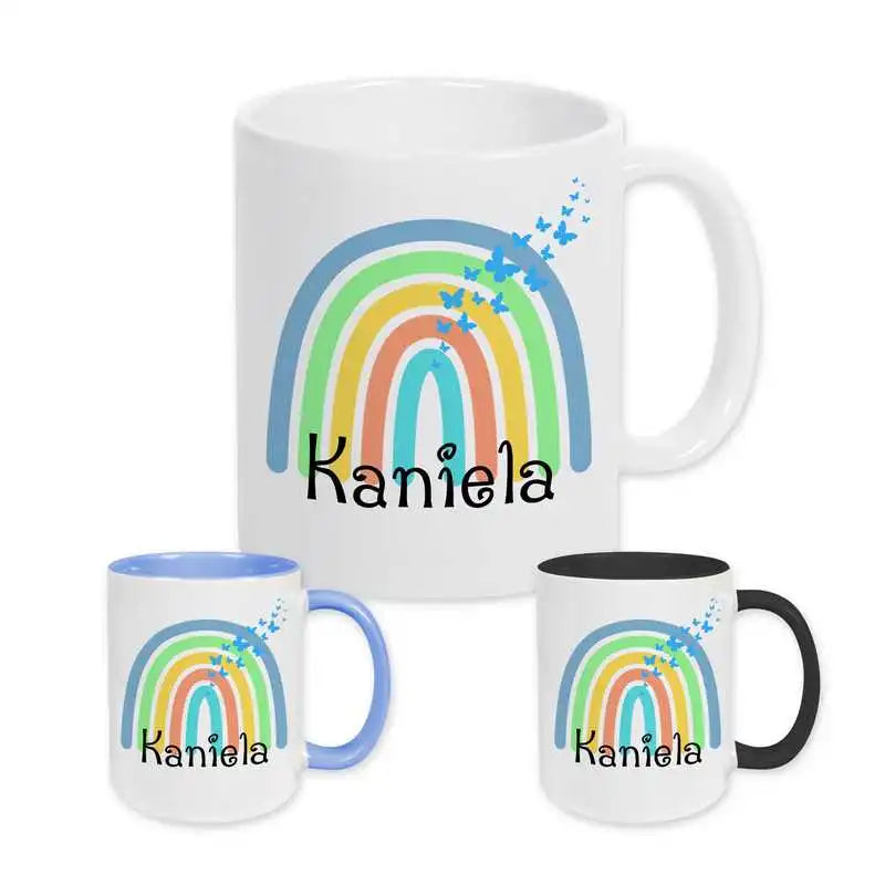 Keramik Namenstasse | Motiv 4 | Kaniela Weiß Geschenke