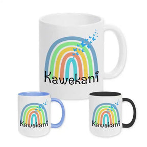 Keramik Namenstasse | Motiv 4 | Kawekani Weiß Geschenke