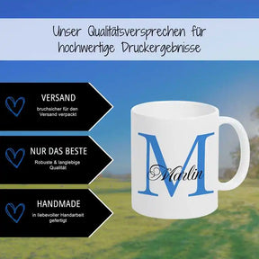 Keramik Namenstasse | Motiv 3 | Marlin Geschenkideen