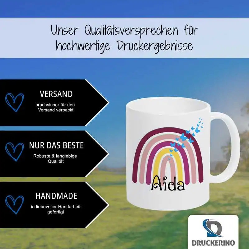 Keramik Namenstasse | Motiv 4 | Aida Geschenkideen