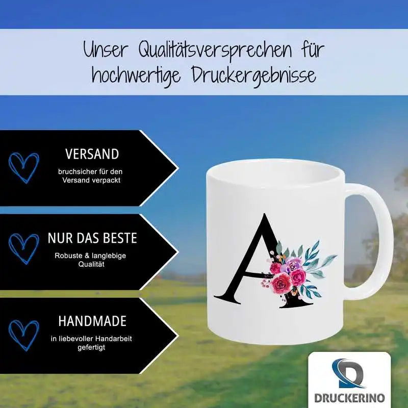 Keramik Namenstasse | Motiv 2 | Ally Geschenkideen