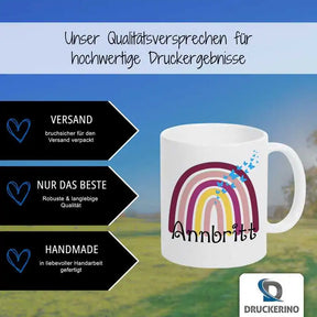 Keramik Namenstasse | Motiv 4 | Annbritt Geschenkideen