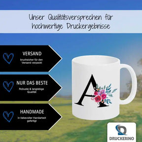 Keramik Namenstasse | Motiv 2 | Antigone Geschenkideen