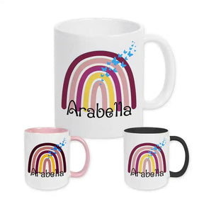 Keramik Namenstasse | Motiv 4 | Arabella Weiß Geschenkideen