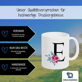 Keramik Namenstasse | Motiv 2 | Edeltraud Geschenkideen