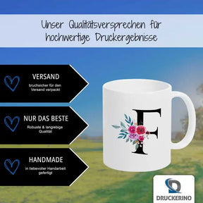 Keramik Namenstasse | Motiv 2 | Female Geschenkideen