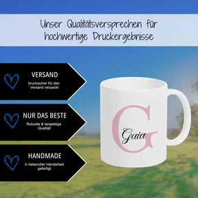 Keramik Namenstasse | Motiv 3 | Gaia Geschenkideen