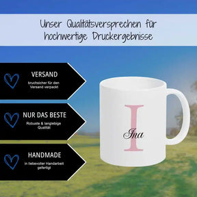 Keramik Namenstasse | Motiv 3 | Ina Geschenkideen