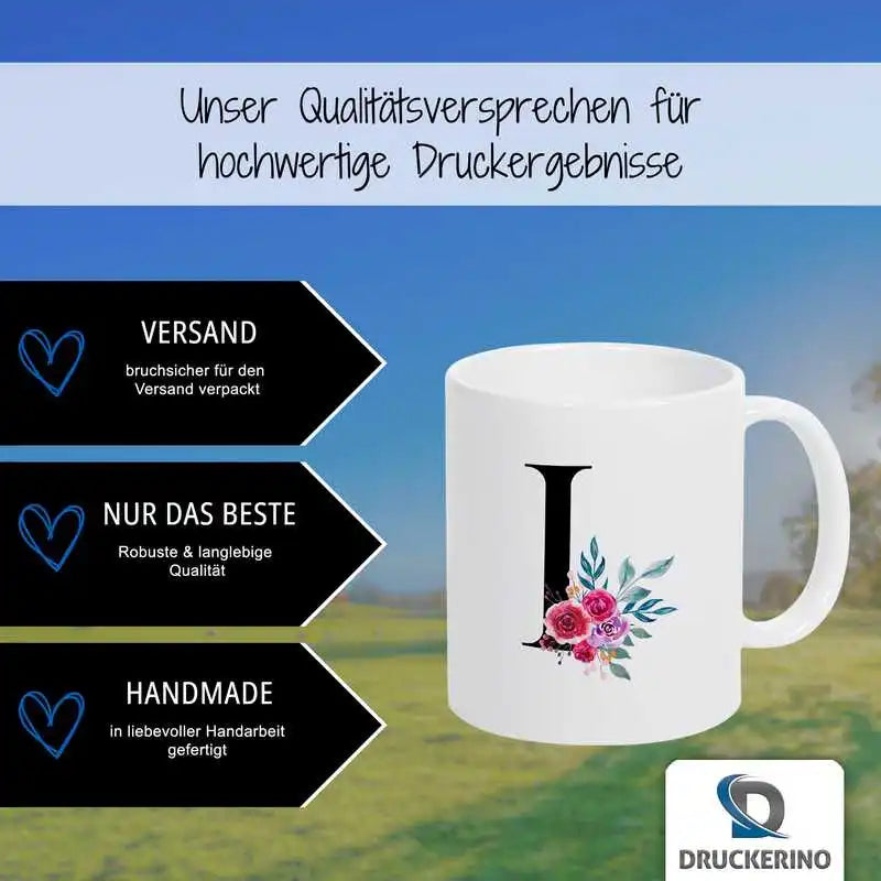 Keramik Namenstasse | Motiv 2 | Inoa Geschenkideen