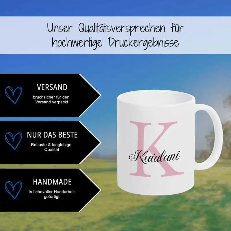 Keramik Namenstasse | Motiv 3 | Kaiulani Geschenkideen