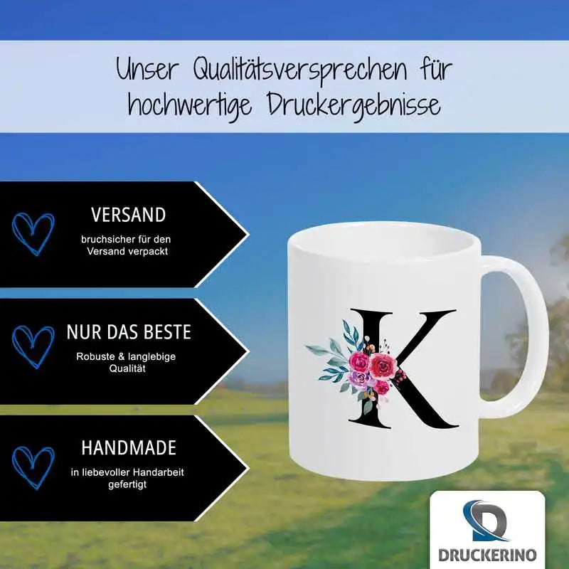 Keramik Namenstasse | Motiv 2 | Kasumi Geschenkideen