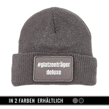 Mütze Beanie | #Glatzenträger Deluxe Grau Geschenkidee Weihnachten