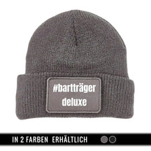 Mütze Beanie | #Bartträger Deluxe Grau Geschenkidee Weihnachten