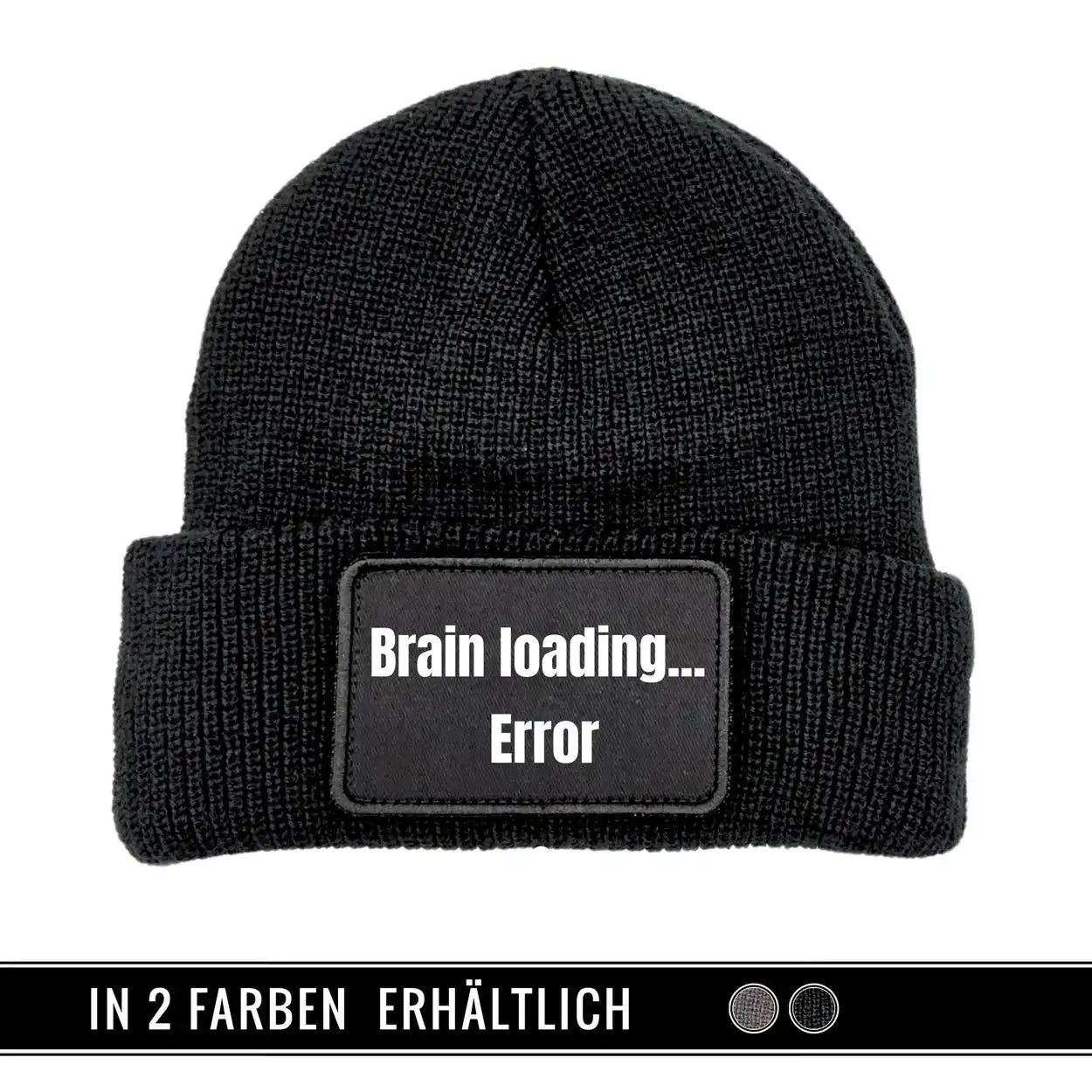 Mütze Beanie | Brain loading | Error Schwarz Geschenkidee Weihnachten