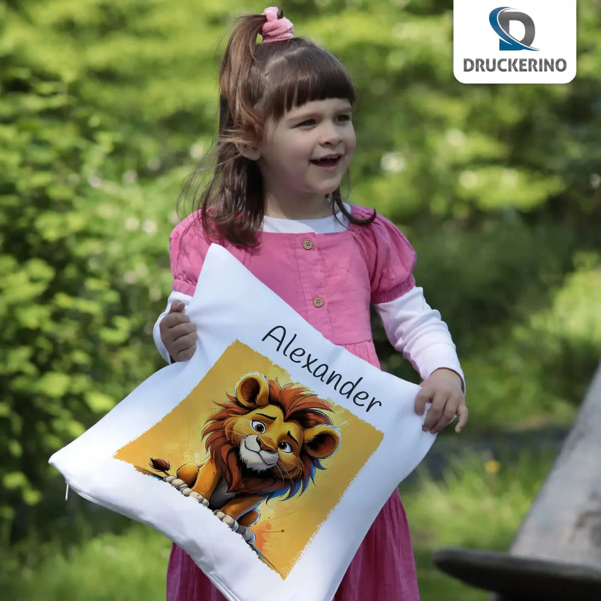 Löwenherz Kissen für Kinder mit Namen personalisiert