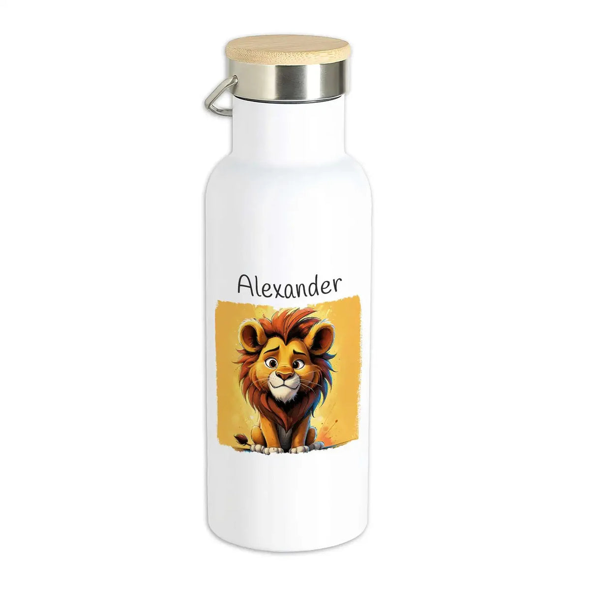 Trinkflasche für Kinder | Löwenmut | Trinkflasche Edelstahl | personalisiert mit Namen | 500ml Thermoflasche Druckerino   