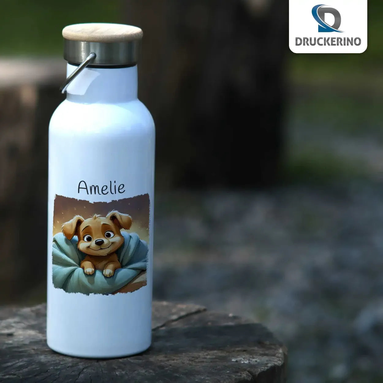 Abenteuer Buddy Thermo Trinkflasche für Kinder personalisiert Thermoflasche Druckerino   