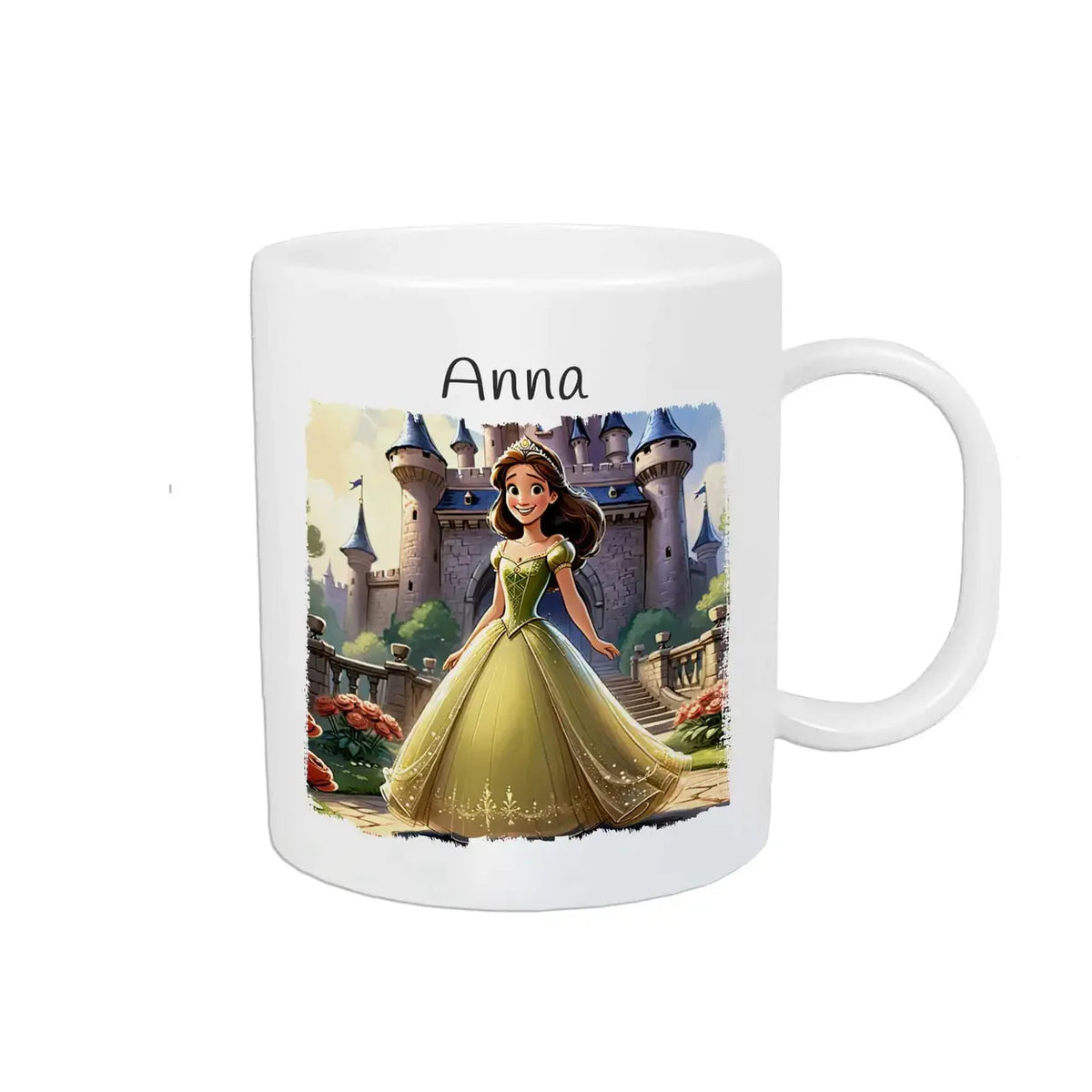 Personalisierte Kindertassen | Prinzessinentraum | Kindergeburtstag Geschenke | Kindertasse personalisiert mit Name | 320ml Kunststofftassen Druckerino   