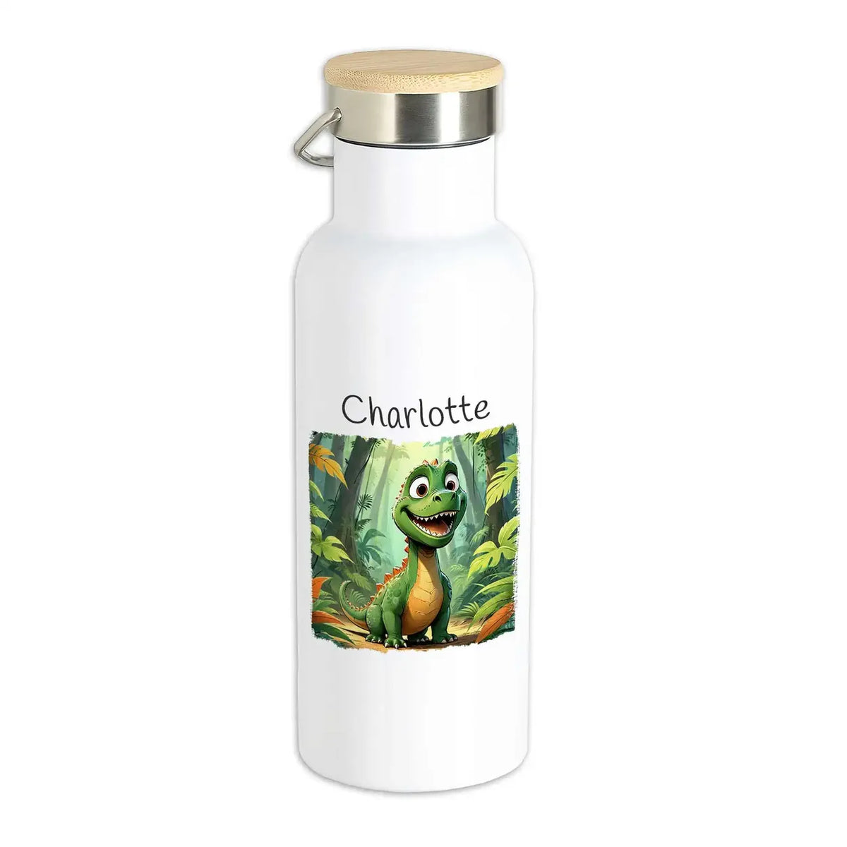 Dschungelzauber Thermo Trinkflasche für Kinder personalisiert Thermoflasche Druckerino   
