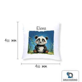 Kuschelkissen als Geschenk | Traumbegleiter Panda | Kissen personalisiert mit Name | Kissenhülle 40x40 | 40x40 cm Geschenkideen