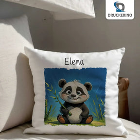 Kuschelkissen als Geschenk | Traumbegleiter Panda | Kissen personalisiert mit Name | Kissenhülle 40x40 | 40x40 cm Geschenkideen