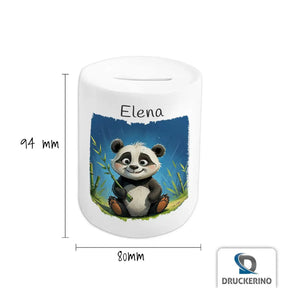 Kinderspardose | Panda-Abenteuer | personalisierbare Kindergeschenke | Spardose Geschenkideen