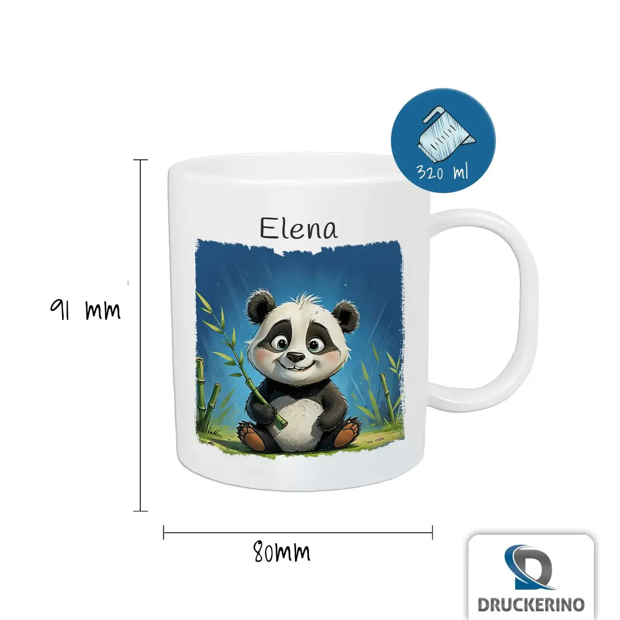 Tasse für Kinder | Pandastarker Zauber | personalisierte Kindertassen | Personalisierte Geschenke | 320ml  Geschenkidee Weihnachten