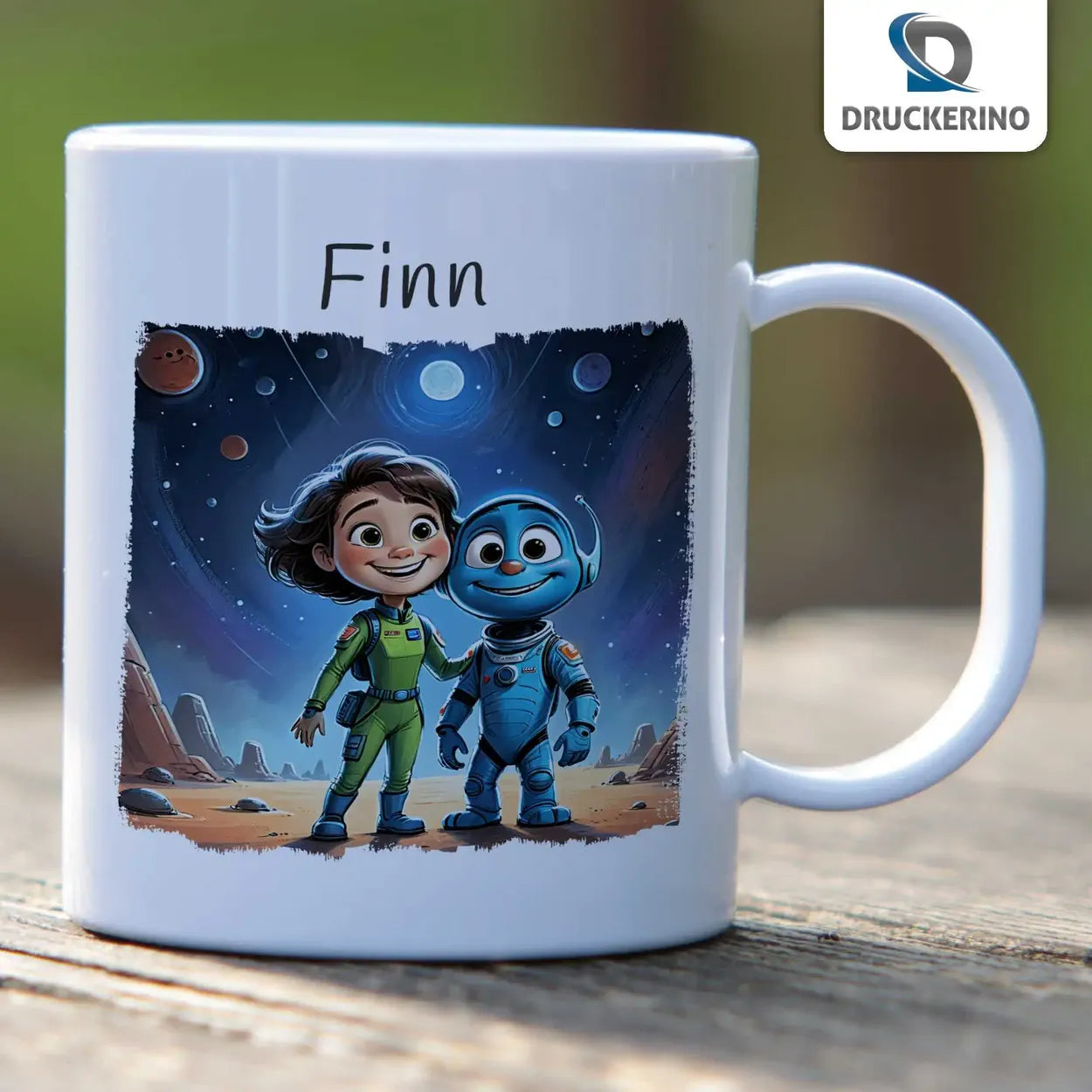 Becher personalisiert | Weltraumabenteuer | Personalisierte Kindertasse | Tasse Geschenkidee | 320ml  Geschenkidee Weihnachten