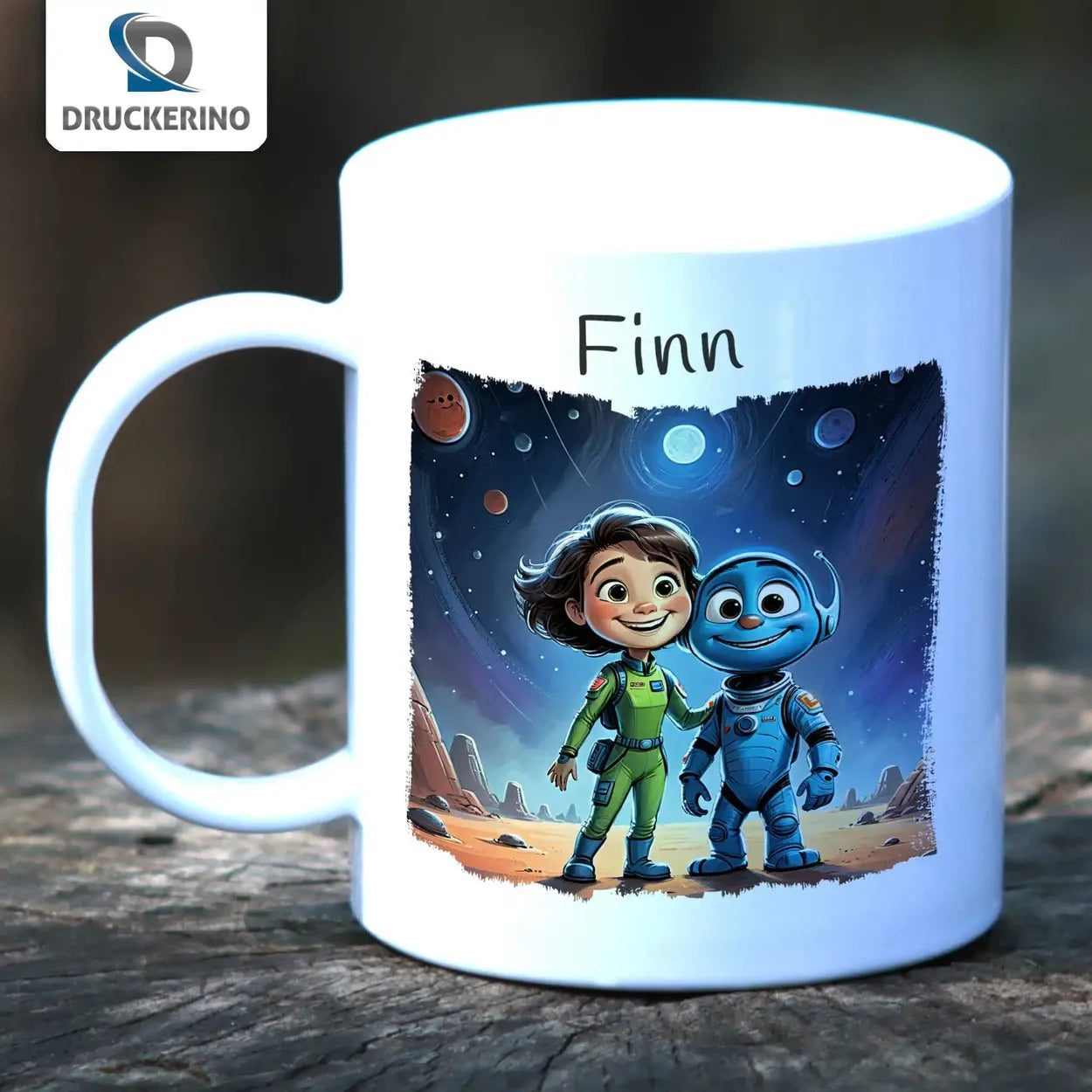 Becher personalisiert | Weltraumabenteuer | Personalisierte Kindertasse | Tasse Geschenkidee | 320ml  Geschenkidee Weihnachten