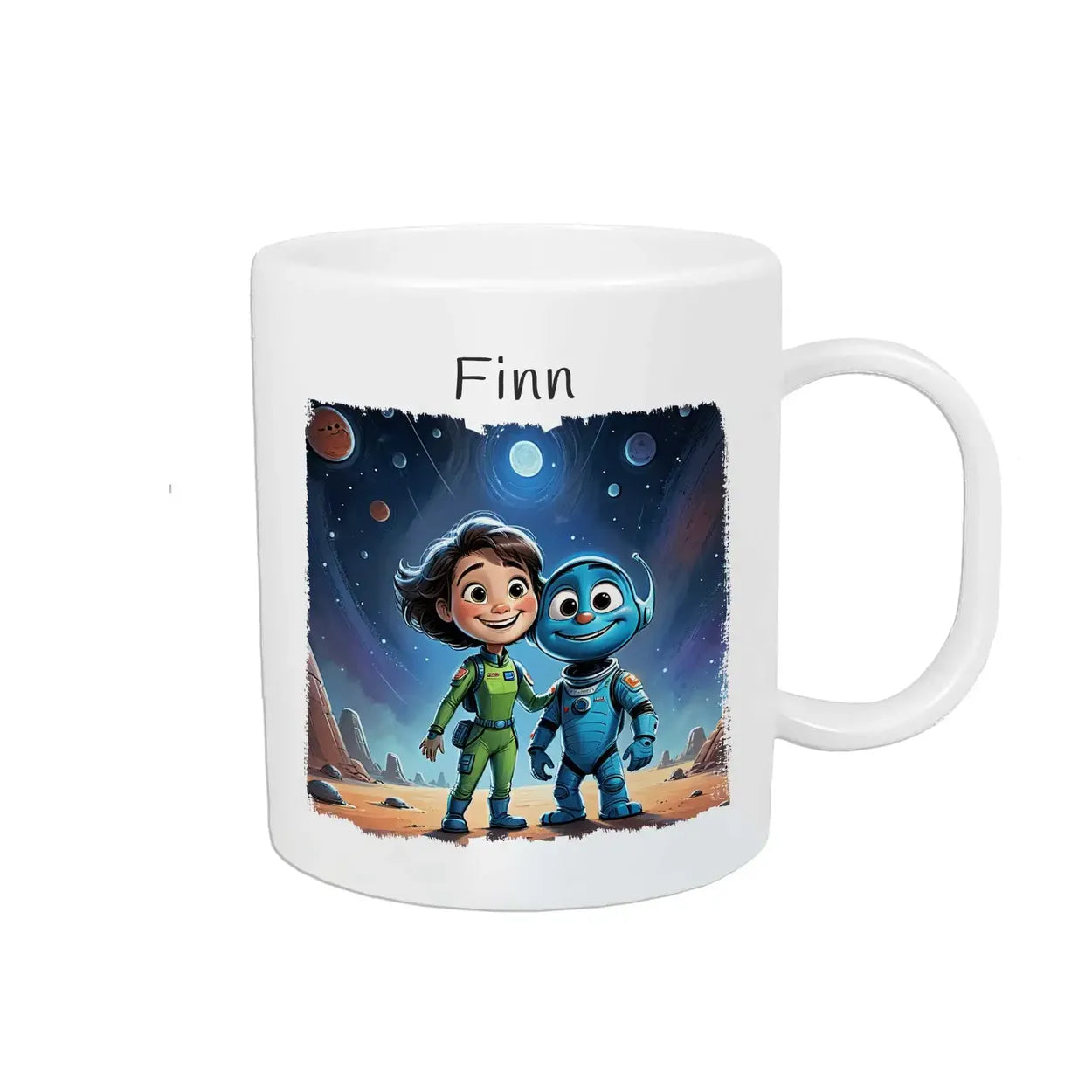 Becher personalisiert | Weltraumabenteuer | Personalisierte Kindertasse | Tasse Geschenkidee | 320ml  Geschenkidee Weihnachten