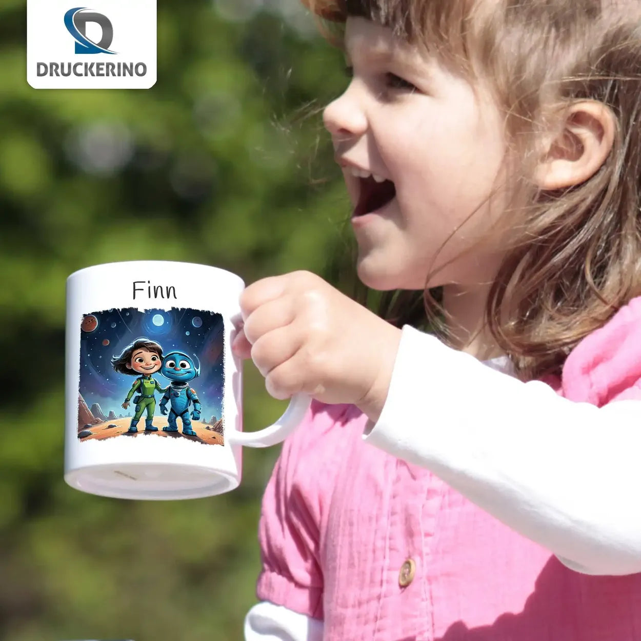 Becher personalisiert | Weltraumabenteuer | Personalisierte Kindertasse | Tasse Geschenkidee | 320ml  Geschenkidee Weihnachten