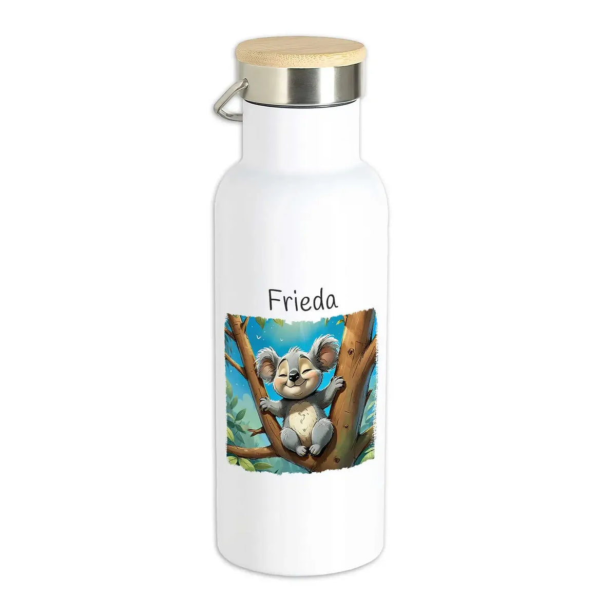 Waldtier Abenteuer Thermo Trinkflasche für Kinder personalisiert Thermoflasche Druckerino   