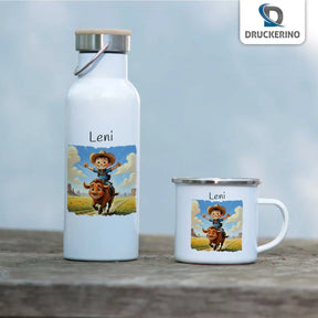 Tasse aus Emaille | Wilder Westen | Tassen personalisieren | Geschenk personalisier  Geschenkidee Weihnachten