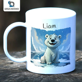 Personalisierte Tasse Kinder | Polarabenteuer | Kindertasse | Geschenke zur Taufe | 320ml  Geschenkidee Weihnachten