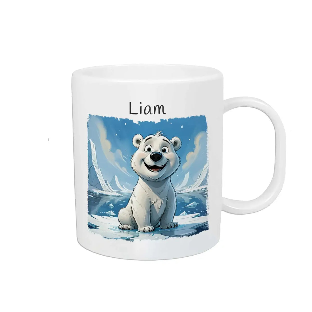 Personalisierte Tasse Kinder | Polarabenteuer | Kindertasse | Geschenke zur Taufe | 320ml Kunststofftassen Druckerino   