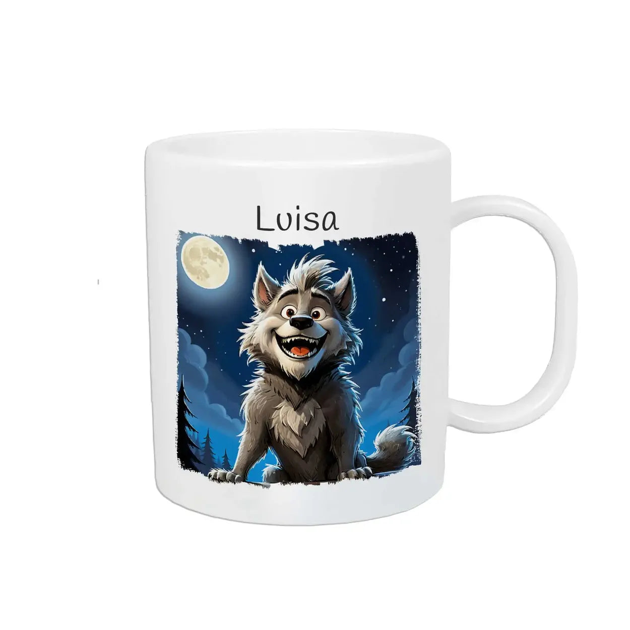 Tasse für Kinder | Mondlicht-Heuler | Abschiedsgeschenke im Kindergarten | personalisierte Becher | 320ml Kunststofftassen Druckerino   