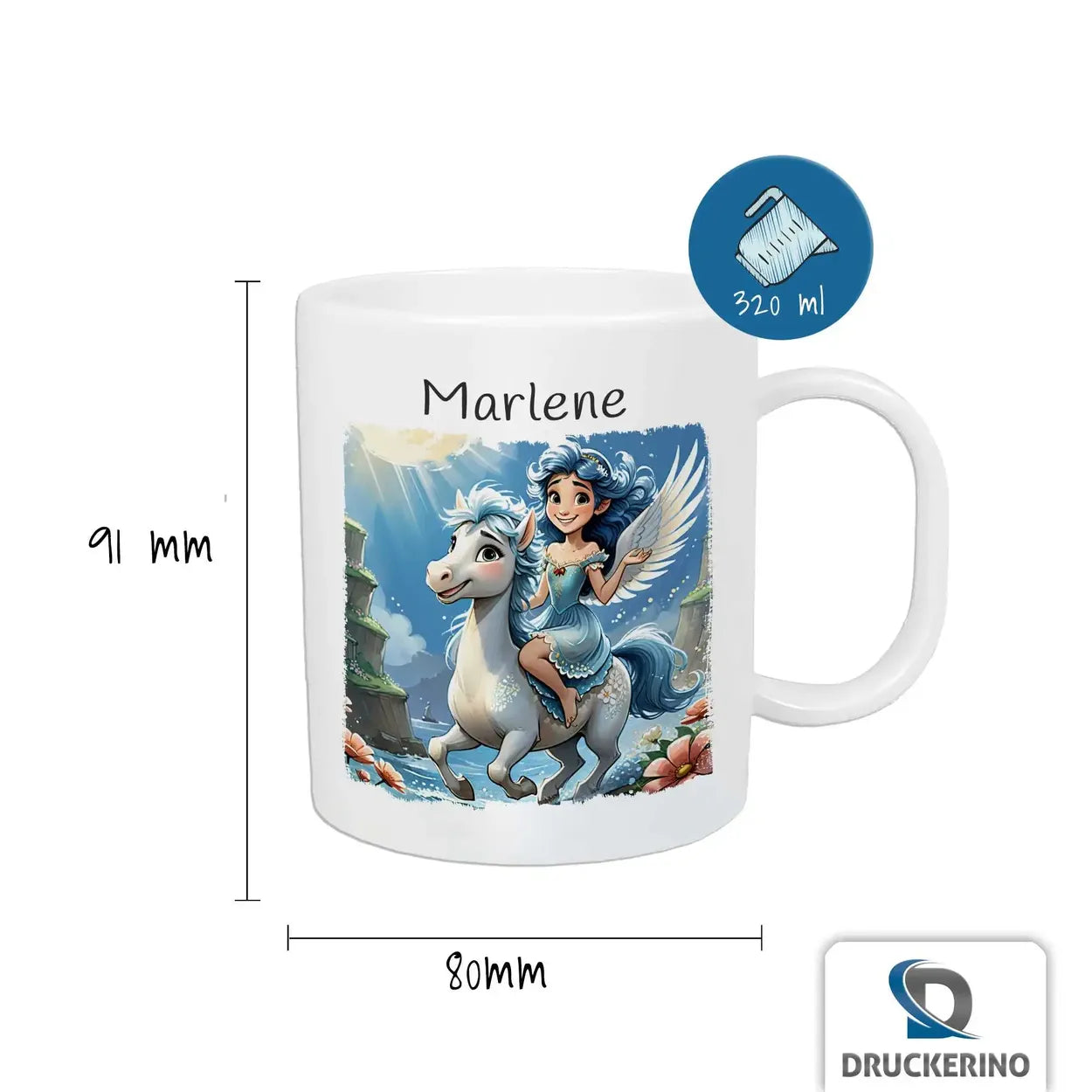 Kindertasse personalisiert | Feenabenteuer | Becher personalisiert | süße Tierbilder | 320ml Geschenke