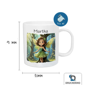 Kindertasse personalisiert | Zauberwald-Feenabenteuer | Kindergeburtstag Geschenke | Kindertasse personalisiert mit Name | 320ml Geschenke