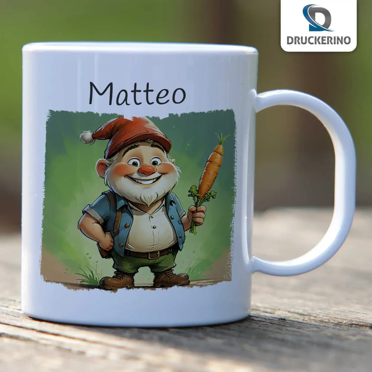 Becher personalisiert | Abenteuer Zwerg | Tierbilder | personalisierte Tasse Kinder | 320ml  Geschenkidee Weihnachten