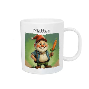 Becher personalisiert | Abenteuer Zwerg | Tierbilder | personalisierte Tasse Kinder | 320ml  Geschenkidee Weihnachten