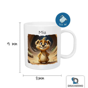 Kindertasse mit Namen | Abenteuer-Freund | Kindertasse | Geschenke zur Taufe | 320ml Geschenke