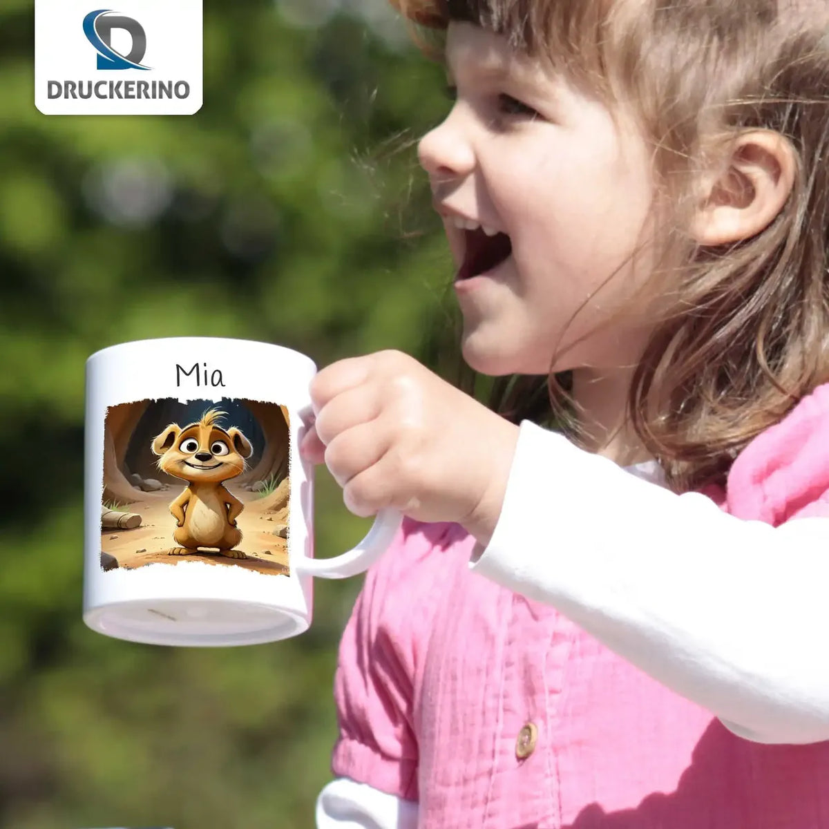 Kindertasse mit Namen | Abenteuer-Freund | Kindertasse | Geschenke zur Taufe | 320ml Kunststofftassen Druckerino   