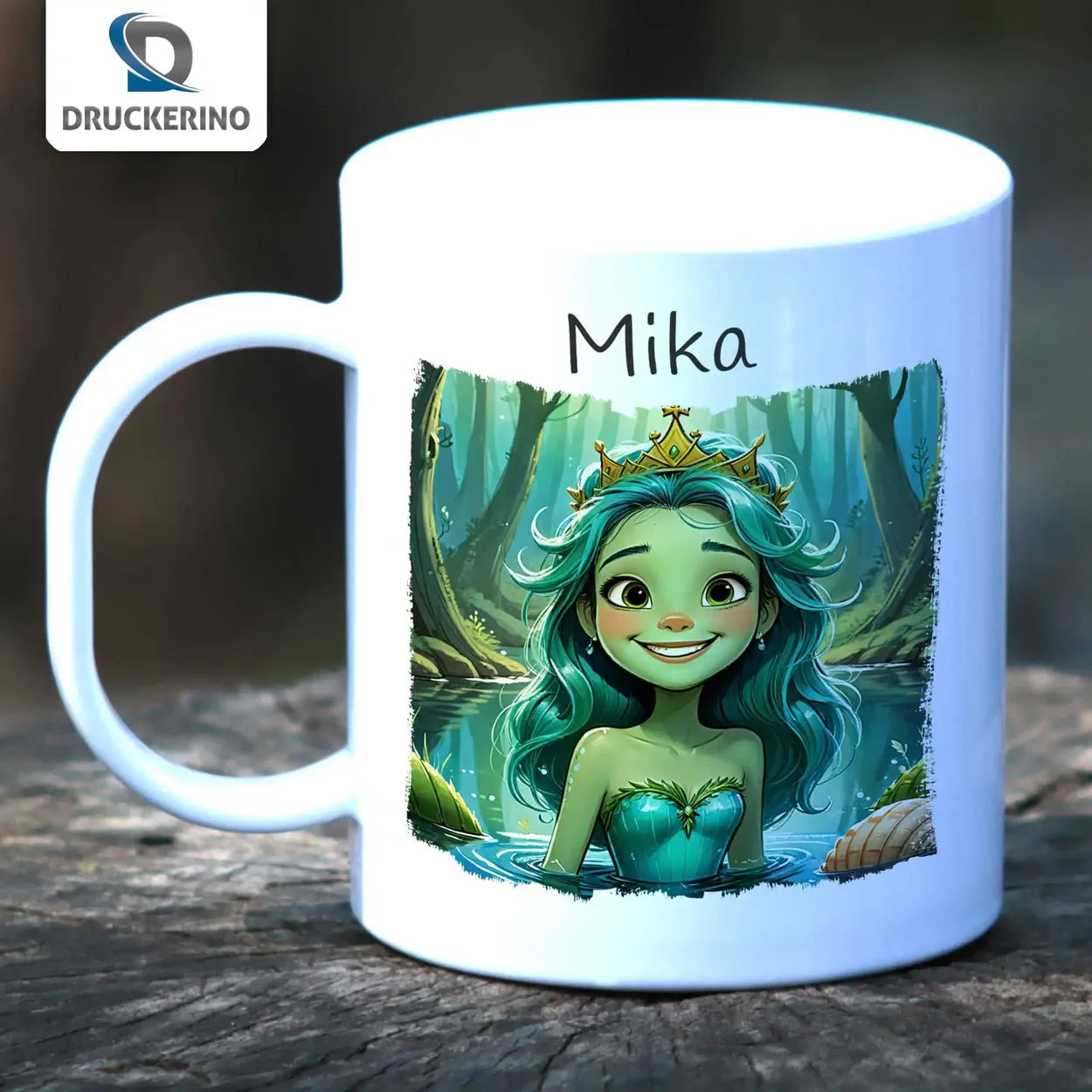 Tasse für Kinder personalisiert | Meerjungfrauen-Zauber | Tassen mit Namen | Abschiedsgeschenk Kita | 320ml  Geschenkidee Weihnachten